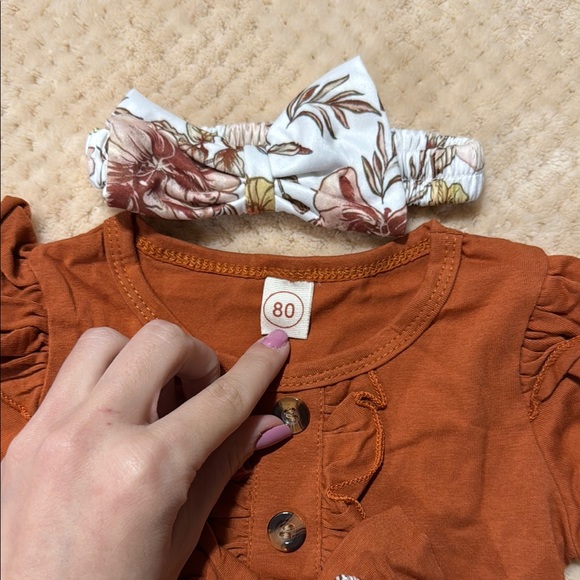 Casual Brown Floral Matching Set - Picture 5 of 6